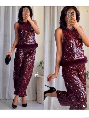 TREND NWT ZARA co-ord SET SEQUIN pants AND TOP 
🚨FIRM PRICE NO DISCOUNT
